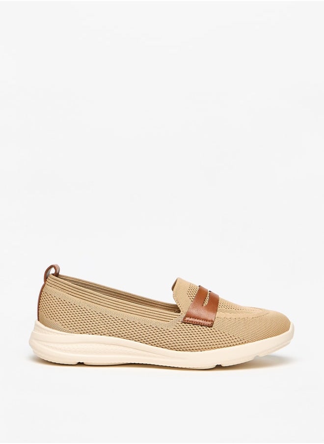 Mesh Textured Slip-On Shoes with Pull Tabs