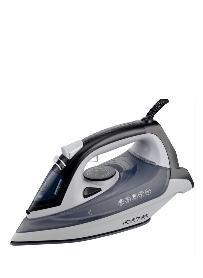 Wtrtr HOMETIME 2200W Steam Iron,Ceramic Coated Sole plate,1 Years Warranty.111-G (Grey)