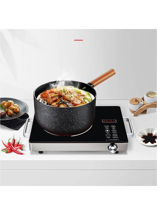 3500W Infrared Cooker,Single Infrared Ceramic Hot Plate, Electric Infrared Burner Compatible for All Cookwares -Black