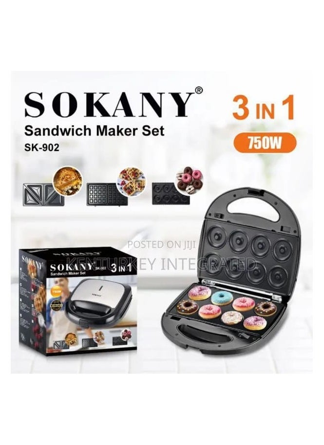 SOKANY 3 IN 1 SANDWICH MAKER