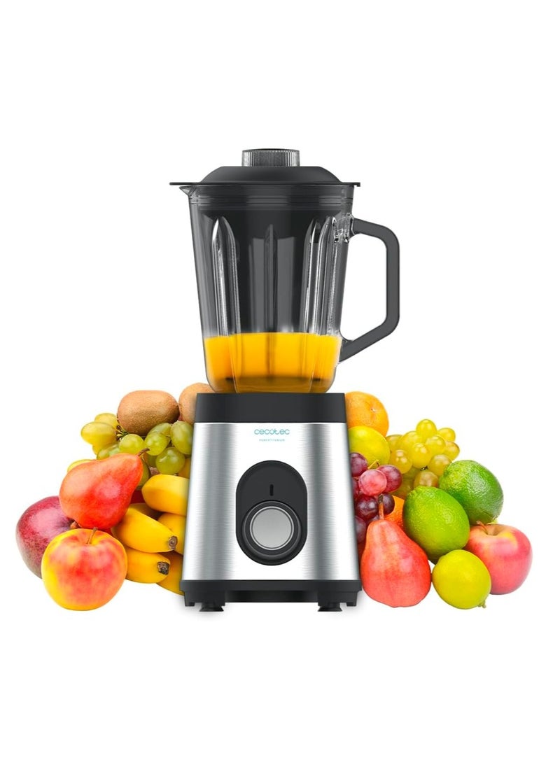 Blender Glass Power Black Titanium 1000W - Stainless Steel Housing & 1.5L Glass Jug