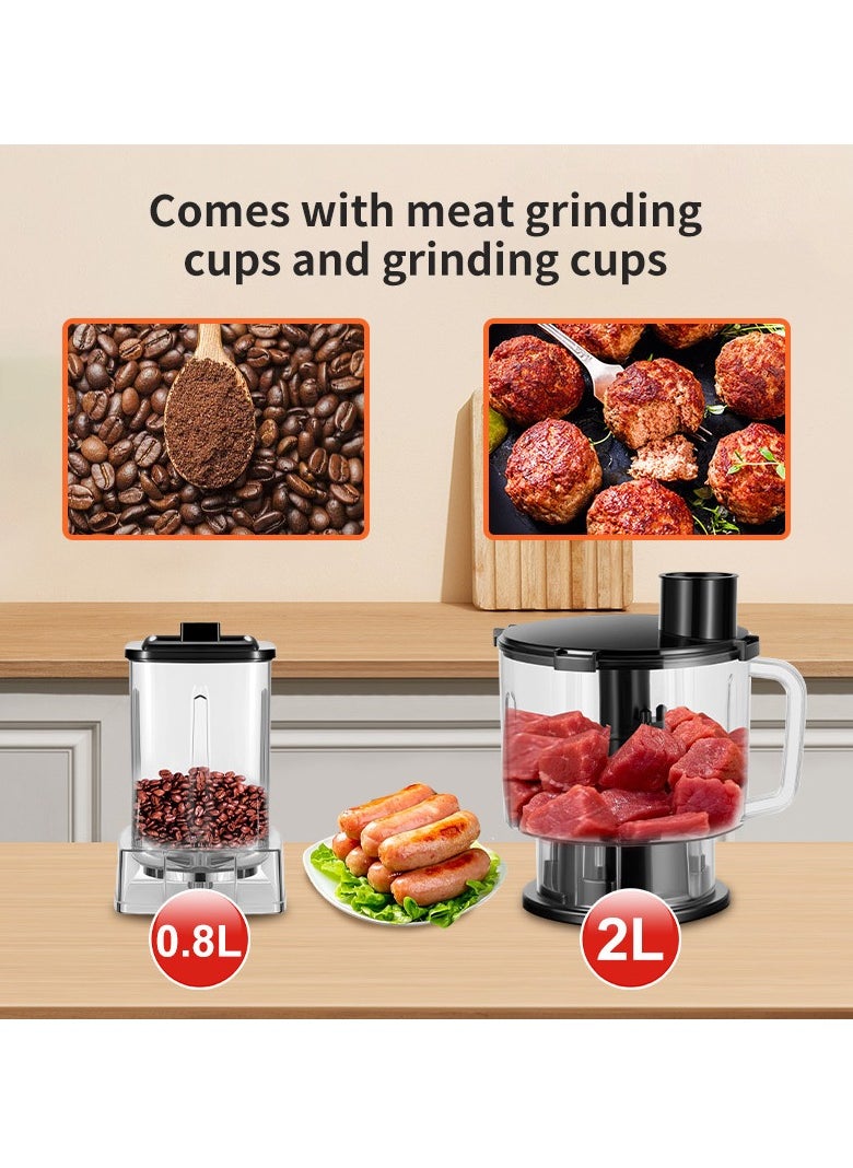 3-in-1 15 Speeds Electric Juicer & Coffee Grinder & Meat Blender Chopper Set, 0.8L+2L+3L, SK-3333 Black