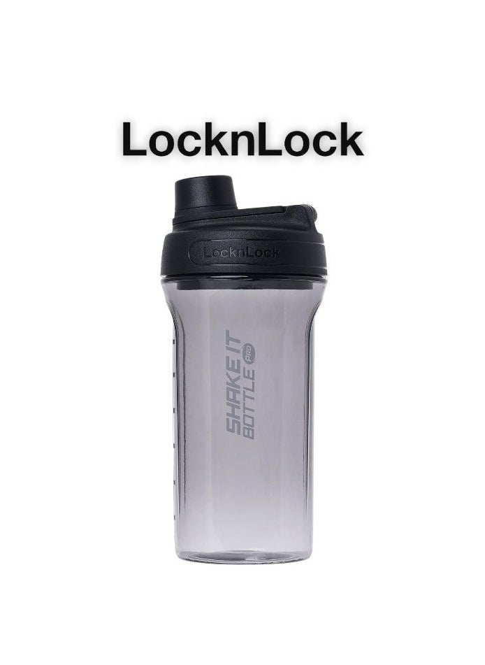 LocknLock Tritan Shake It Bottle Pro 850ml - Shatter-Resistant, Leak-Proof, and BPA-Free with Finger Loop - Black