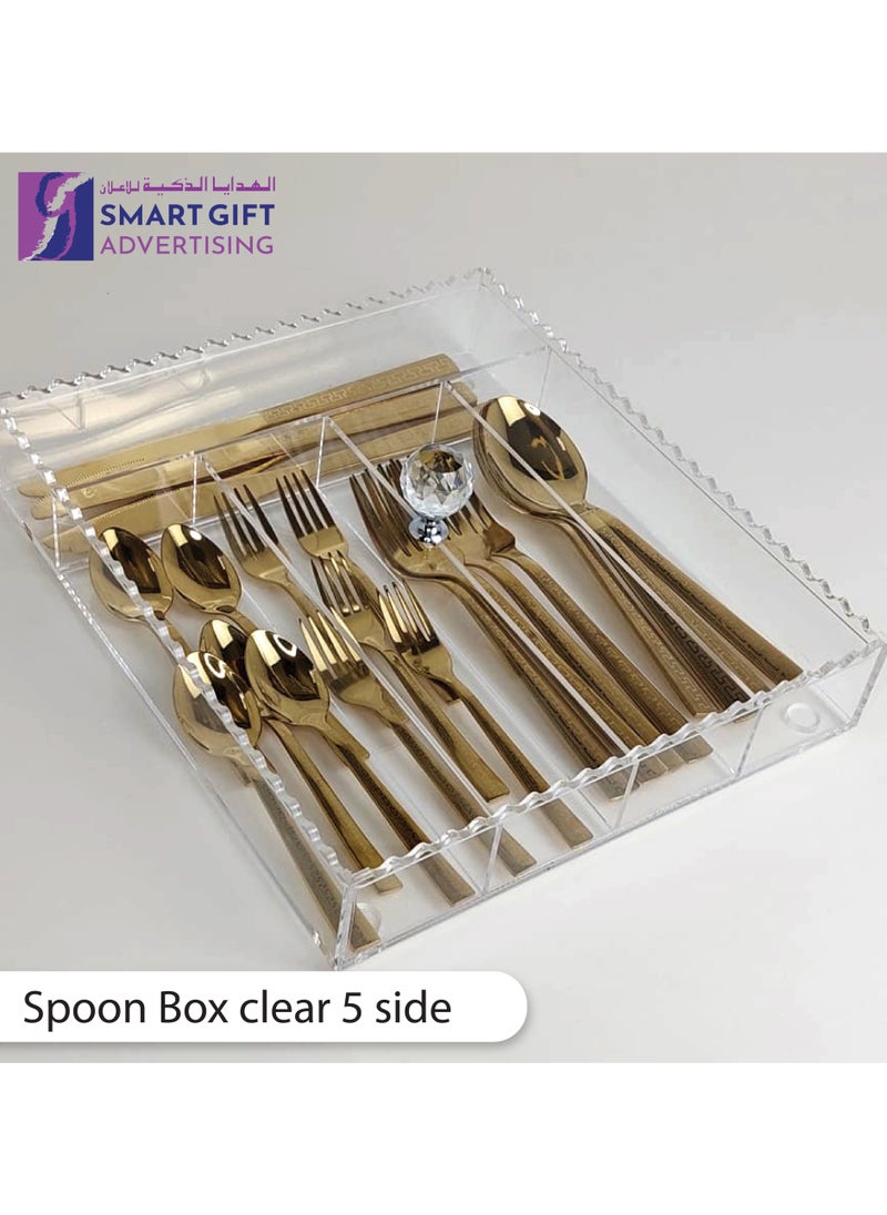 Spoon box clear 5 side