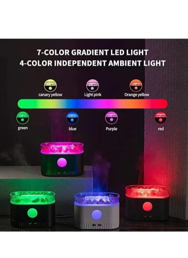 Salt Lamp Essential Oil Diffuser with 7-Color LED Lights – Ultrasonic Humidifier & Aromatherapy Diffuser (200ML)