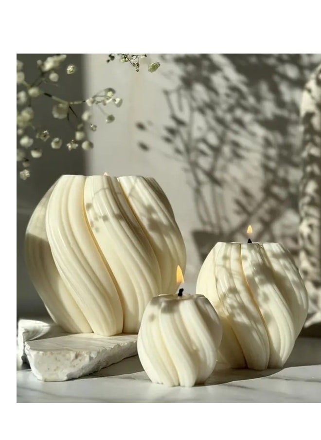 Geometric Shapes Pillar Candles, Soy Blend Wax infuse with 6% Floral (Fragrance) Not overpowering making it Ideal for decorations of any occasion.