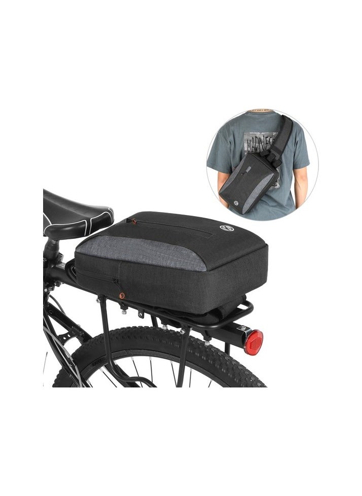 2-in-1 trunk casual chest sling package bike bag Colour:Black model:Bike bag