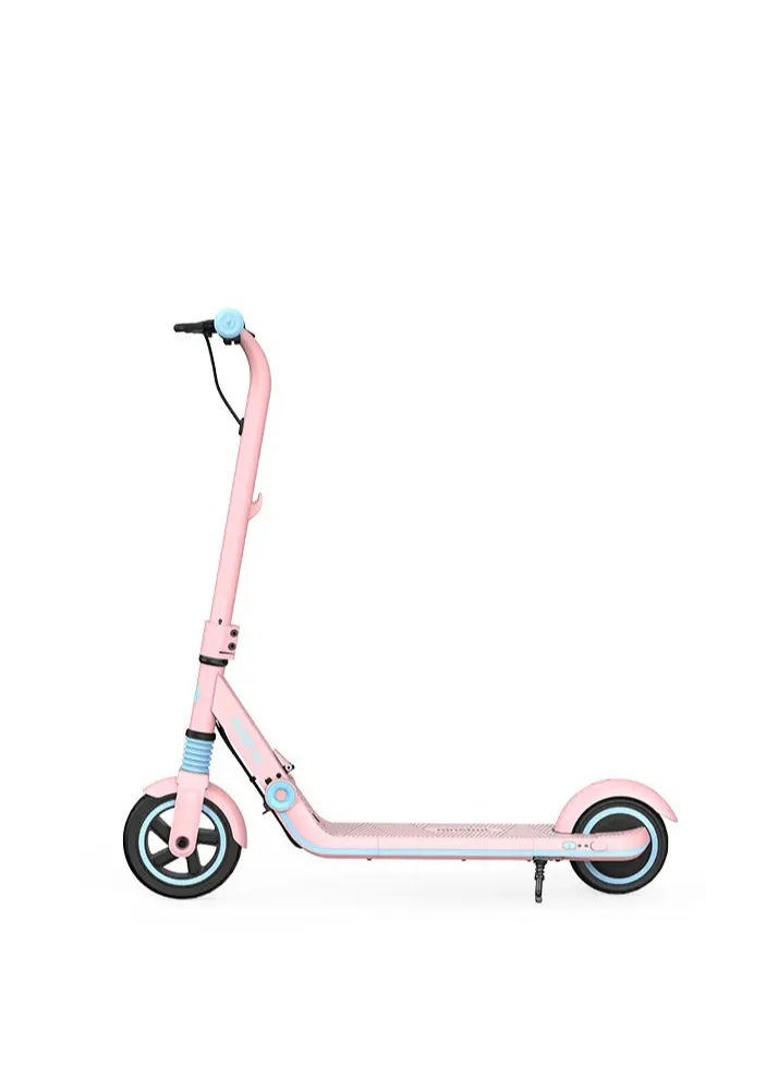 Kids Electric Scooter 6-12 Years, LED Display, 130 W Motor, Shock Absorption, Dual Brake System, Folding Electric Scooter, Gift for Children (Pink)