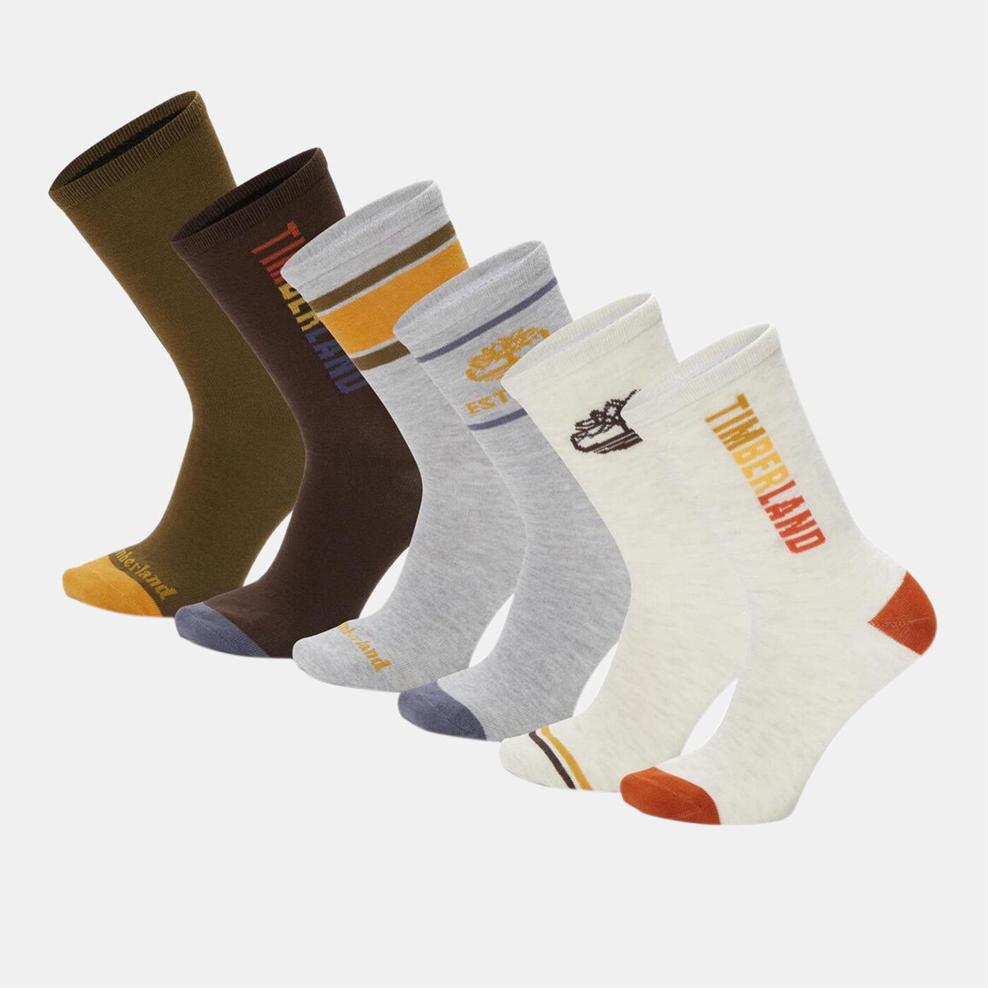 Multi Logo Crew Socks (6 Pairs)