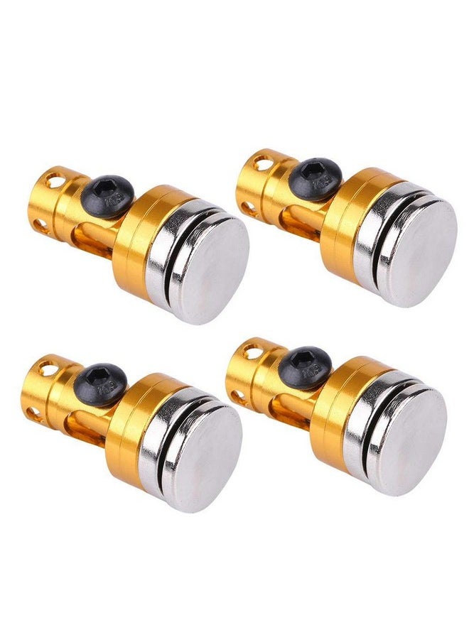 4Pcs Body Post Mount Aluminum Magnetic Invisible Body Post Mount For Scx10 4Wd 1:10 Rc Car(Yellow)