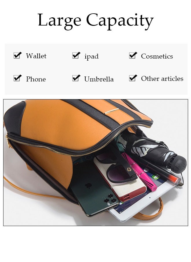 3pcs Women's Travel Backpack Faux Leather Handbag Set For Women Large Capacity Clutch Bag Purse Bag Crossbody Bag Shoulder Bag For Travelling Shopping