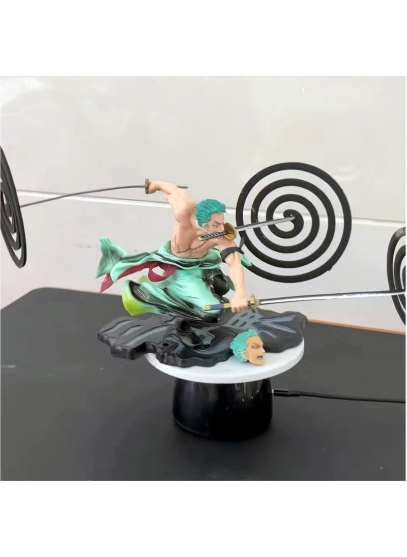 Three Thousand World Anime Character Model, One Piece Roronoa Zoro Figure Pirate King of the Seas Model Suitable for Desktop, One Piece Roronoa Zoro Figure Toys