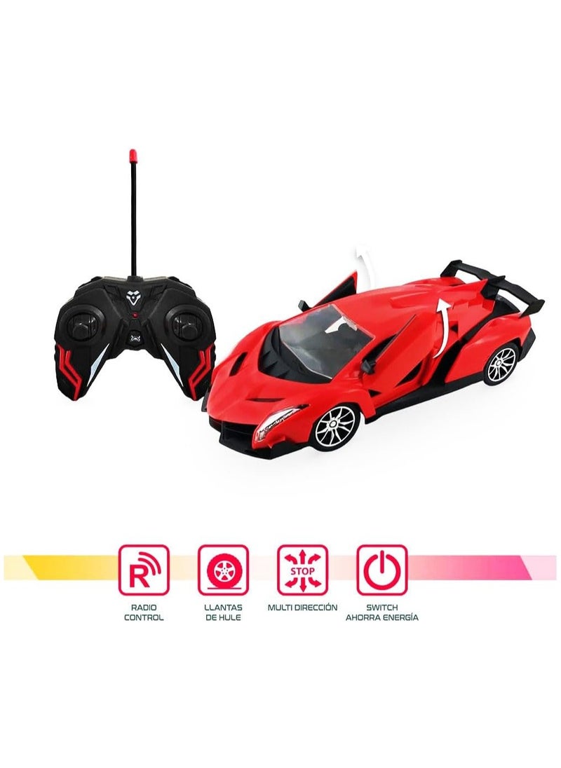 Luxurious Car Remote Control Sports Car RC 1:16 – High-Speed Racing, LED Lights, Door Open, right turn, left turn, 2.4GHz Radio Control, Durable Design