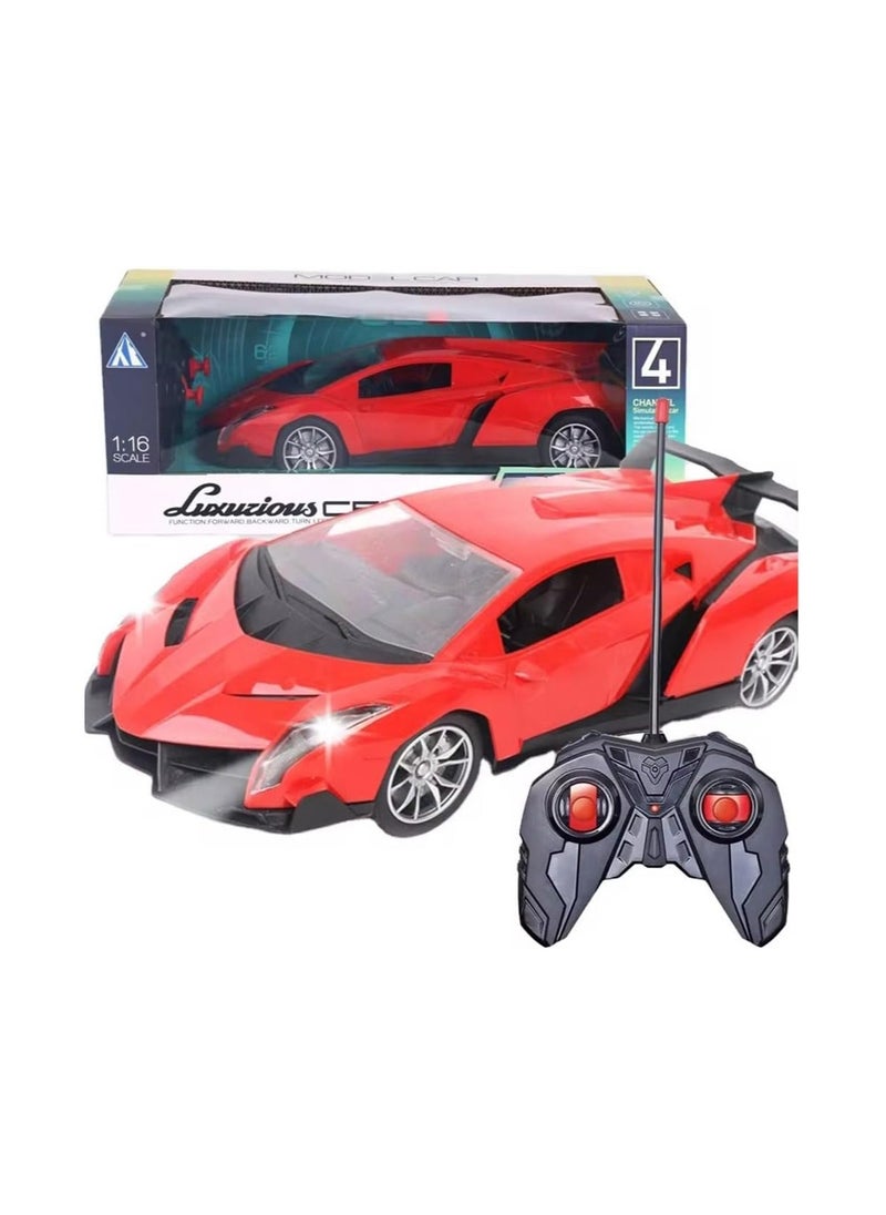 Luxurious Car Remote Control Sports Car RC 1:16 – High-Speed Racing, LED Lights, Door Open, right turn, left turn, 2.4GHz Radio Control, Durable Design