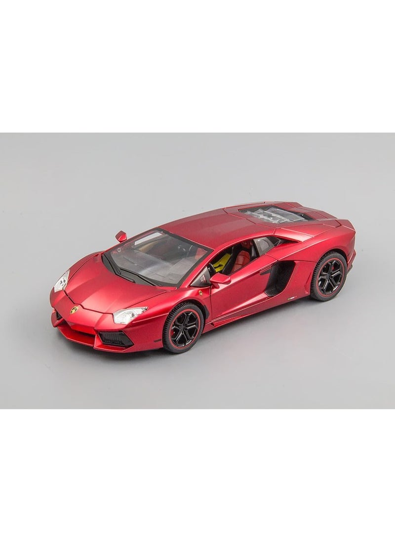 1:24 Simulation of Lamborghini 770-4 Sports Car Model, Diecast Pull Back Car Toy car, Doors Open, Light and Sound, Boys Toys Kids Adults Gifts (RED)