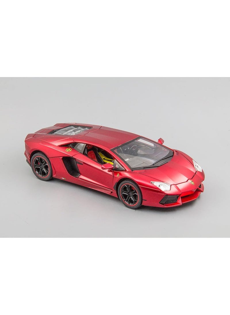 1:24 Simulation of Lamborghini 770-4 Sports Car Model, Diecast Pull Back Car Toy car, Doors Open, Light and Sound, Boys Toys Kids Adults Gifts (RED)