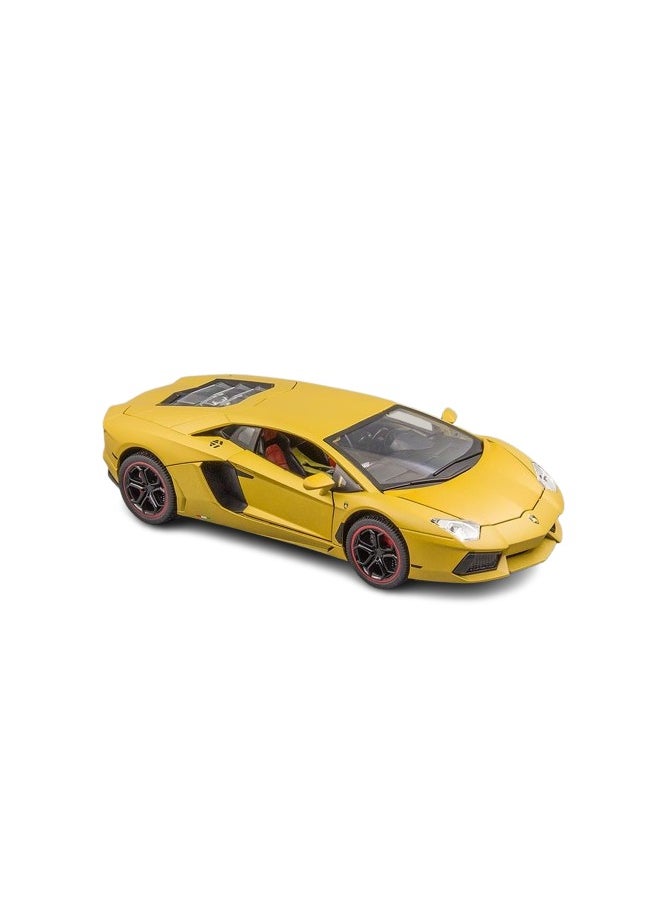 1:24 Lamborghini 770-4 Diecast Model | Pull Back Sports Car with Open Doors, Lights & Sound | Ideal Toy for Boys & Adults | Yellow