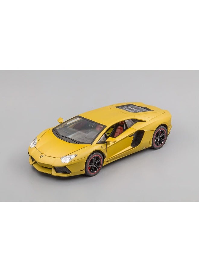 1:24 Lamborghini 770-4 Diecast Model | Pull Back Sports Car with Open Doors, Lights & Sound | Ideal Toy for Boys & Adults | Yellow