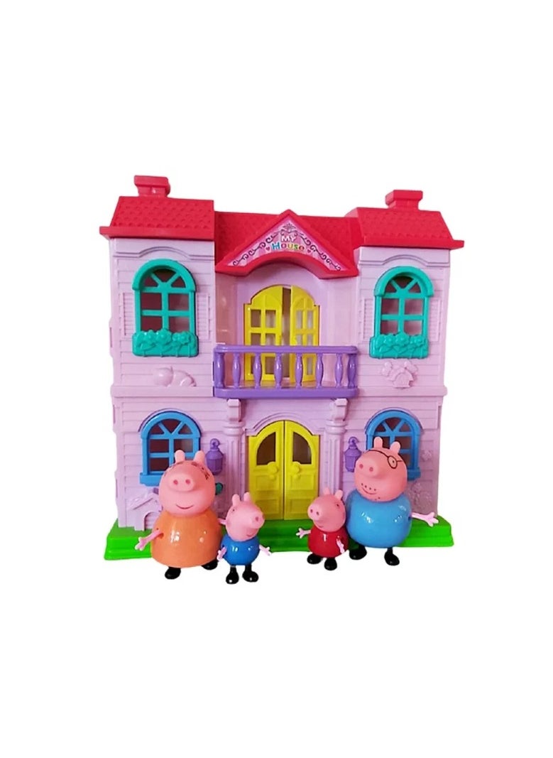 Peppa Pig Musical Light-Up Dollhouse Playset with Figures – Interactive Sweet House Toy with Sound, Lights, and Accessories for Kids