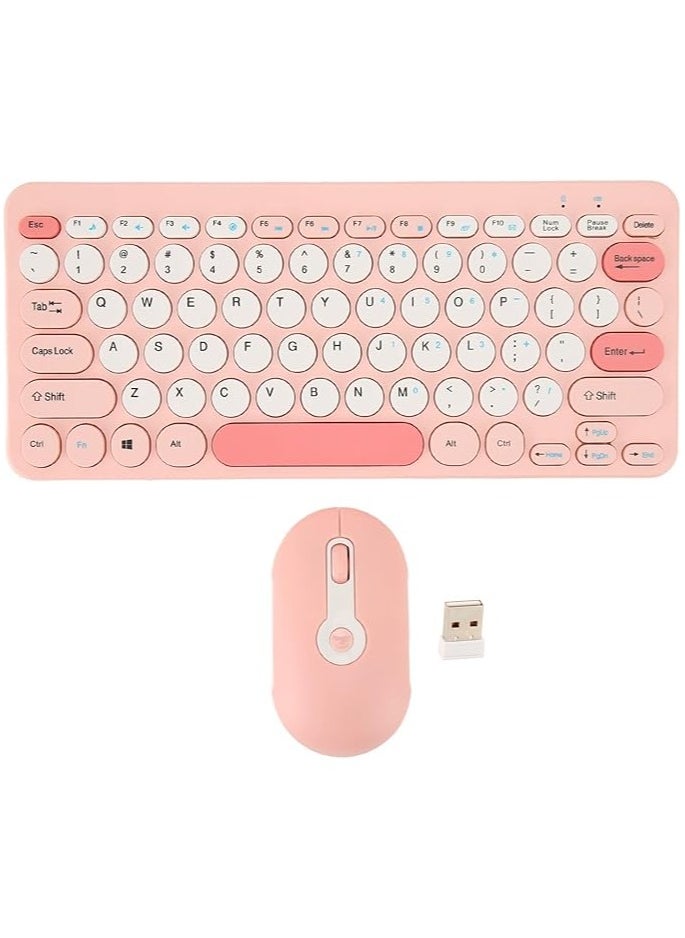 Wireless Keyboard and Mouse Combo, Ergonomic Computer Keyboard, Compact and Lightweight Cordless Keyboard Mouse Sets, Quiet Computer Keyboards for ()