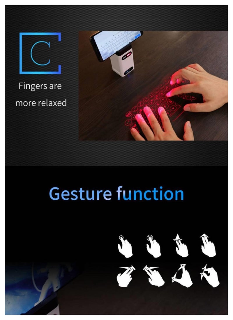 Virtual Laser Projection Keyboard with Bluetooth, Phone Stand, Mouse and Power Bank