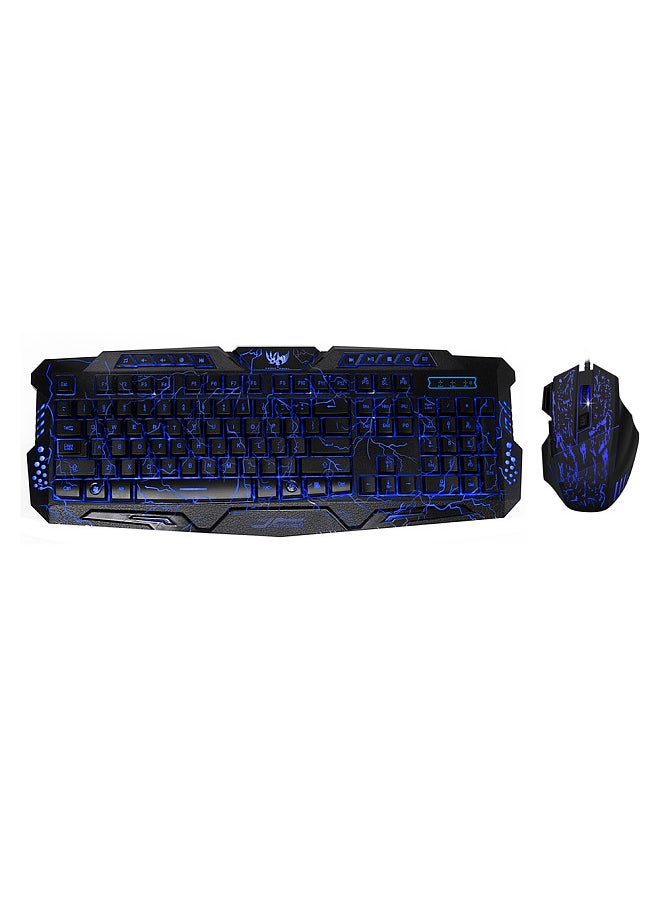 J60 Gaming Keyboard Mouse Combo Anti-ghosting Adjustable movement speed Colorful Backlit for Desktop Notebook Laptop PC Computer (English Version)