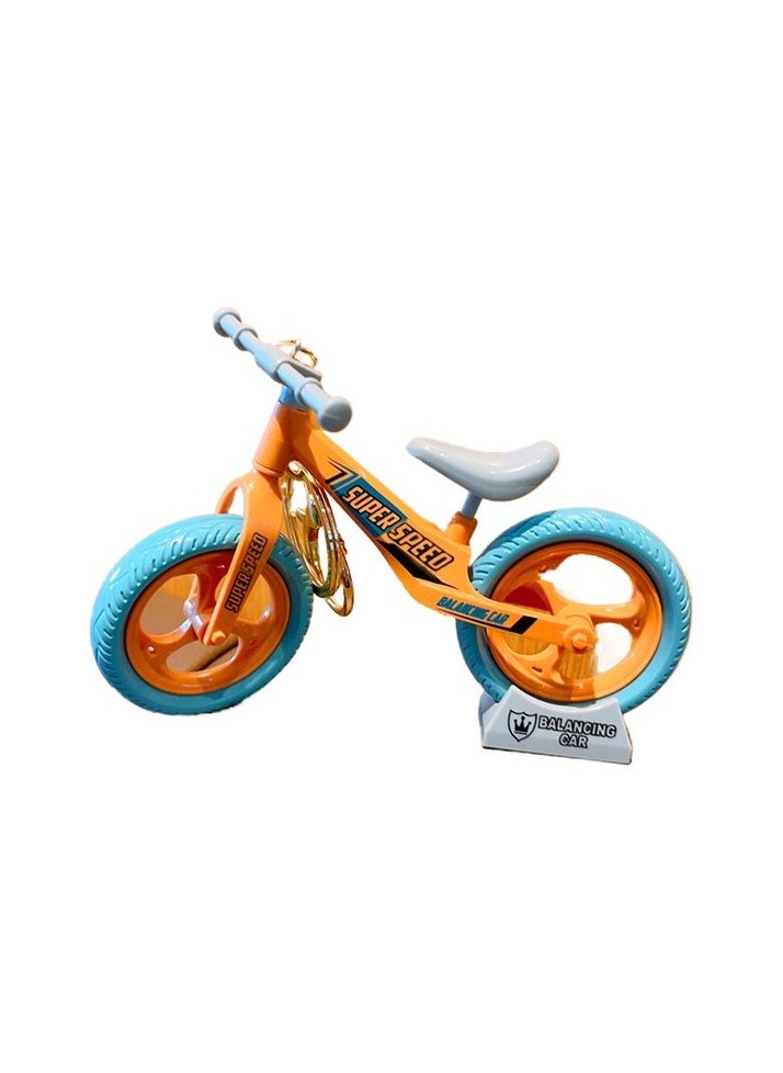 Dreamstore Creative Fun Game Animated Scooter Bike Double Jewelry Keychain Course Colour:Orange