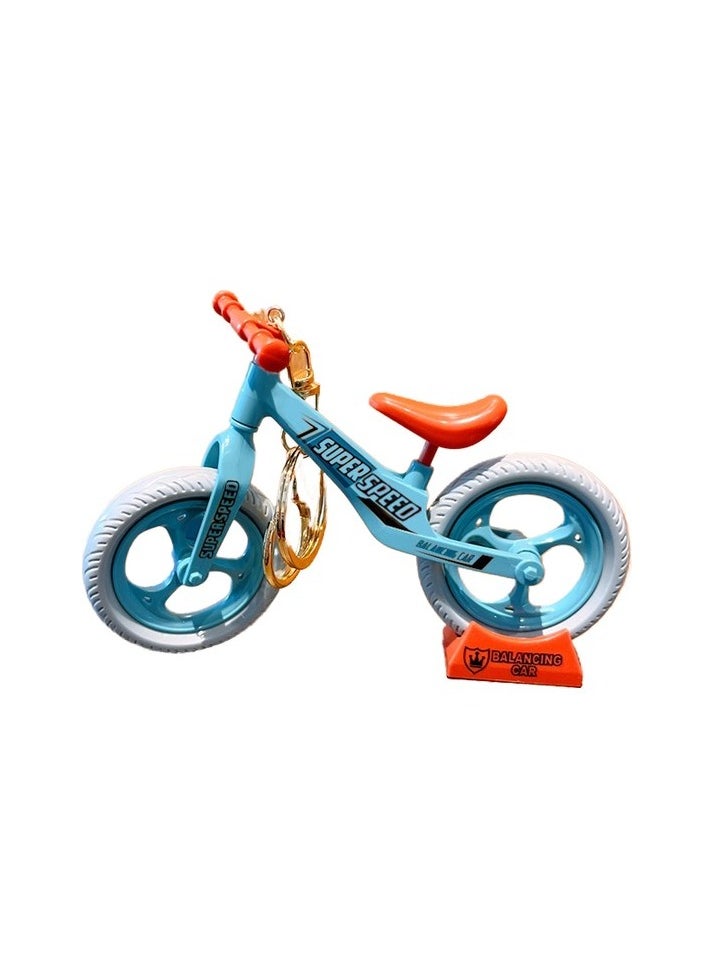 Dreamstore Creative Fun Game Animated Scooter Bike Double Jewelry Keychain Course Colour:Dark blue