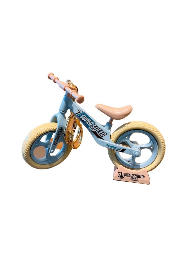 Dreamstore Creative Fun Game Animated Scooter Bike Double Jewelry Keychain Course Colour:Light blue