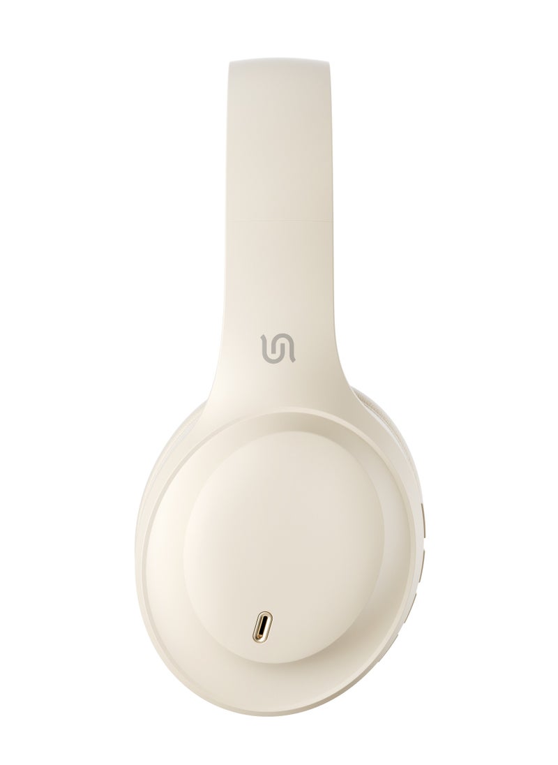 Primo Wireless Headphone with ENC & Low-Latency / Gaming Mode / Powerful Bass / Crisp Treble - Beige