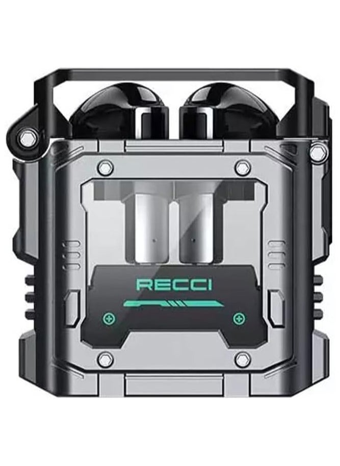 Recci Pure Collection Wireless Headphones Responsive Wandering Planet Bluetooth True Wireless Bluetooth Headphones Bluetooth 5.3 Connection Super Resistant Bass and Powerful Highs (Black)