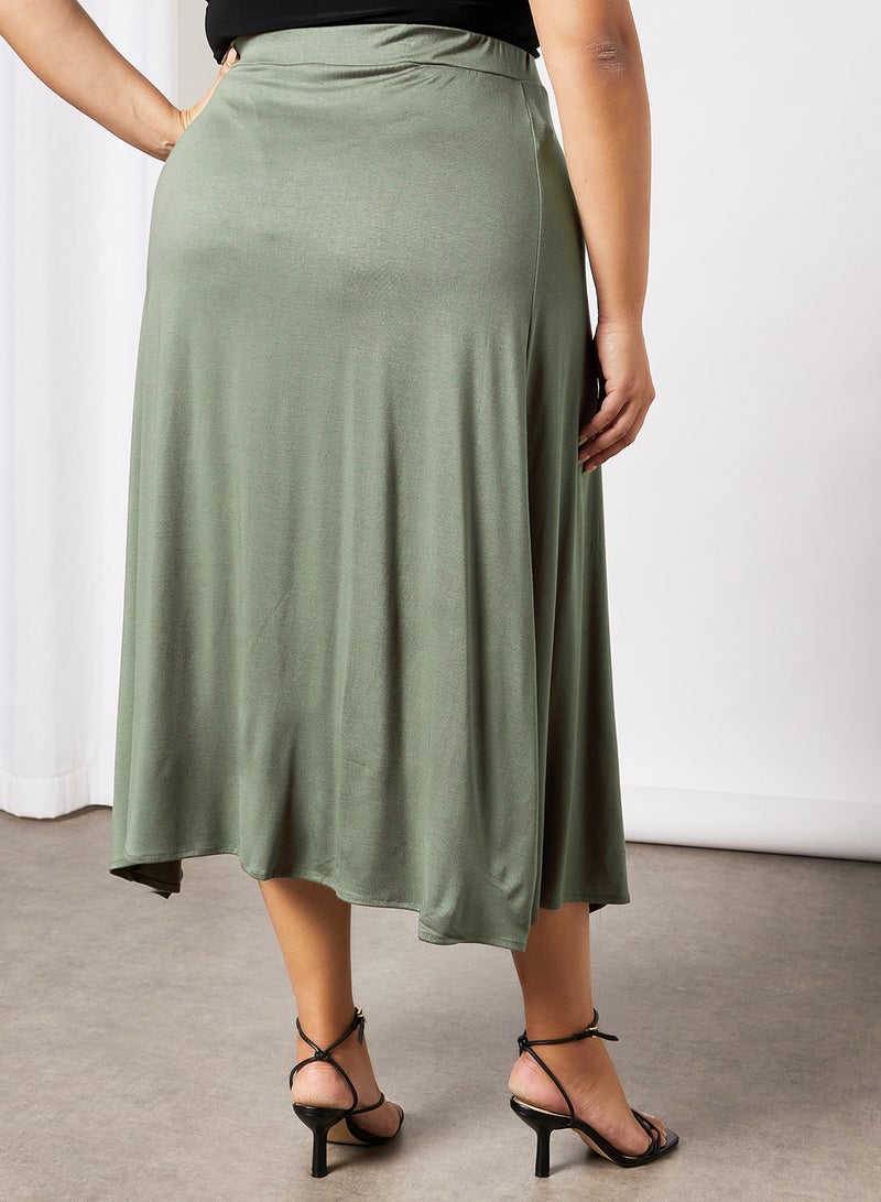 Plus Size Elsa Skirt Khaki