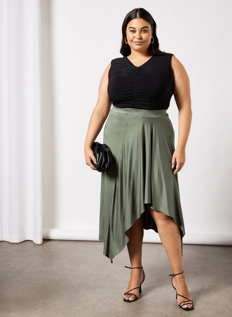 Plus Size Elsa Skirt Khaki