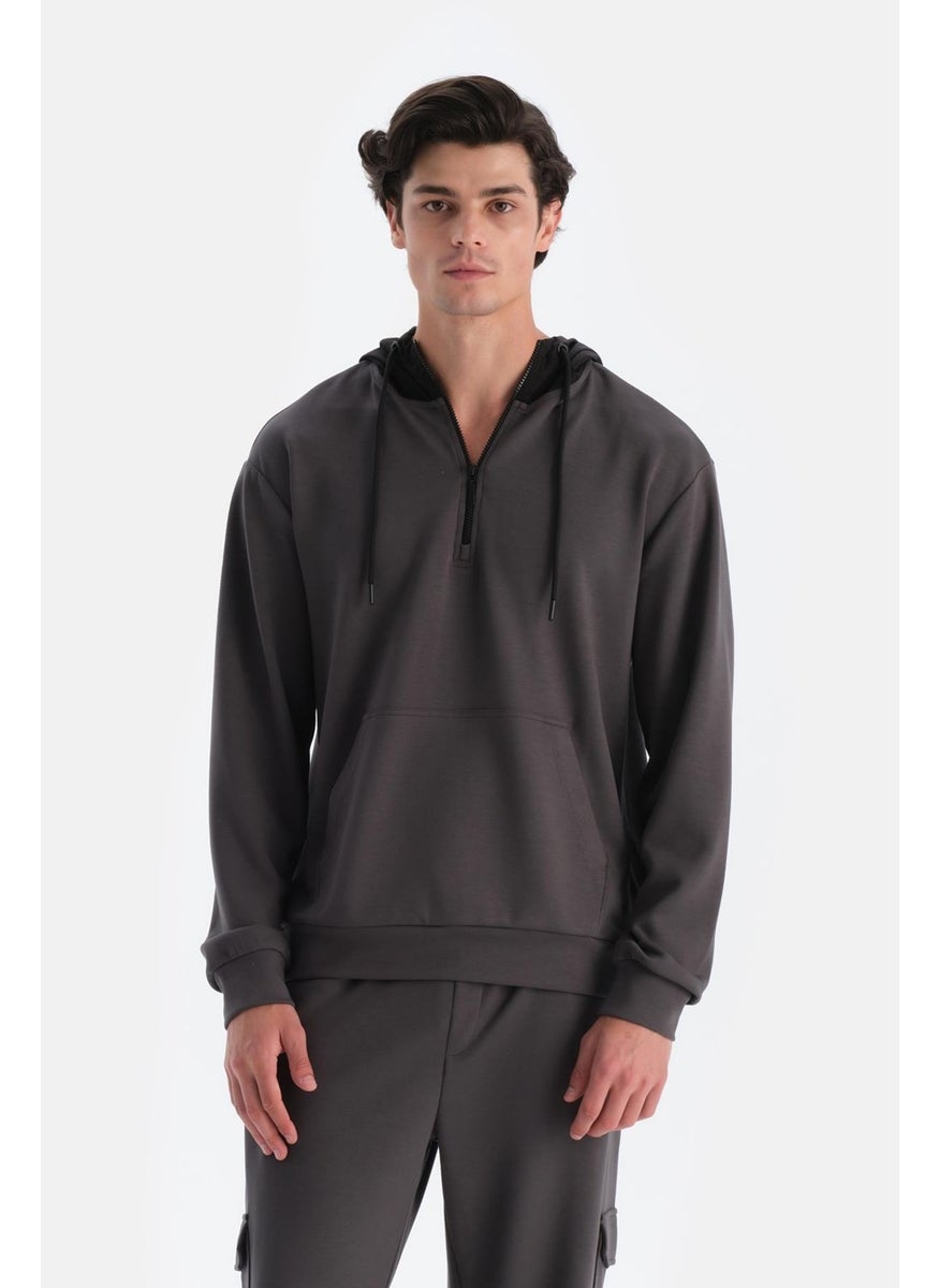 Anthracite Men's Hooded Modal Sweatshirt