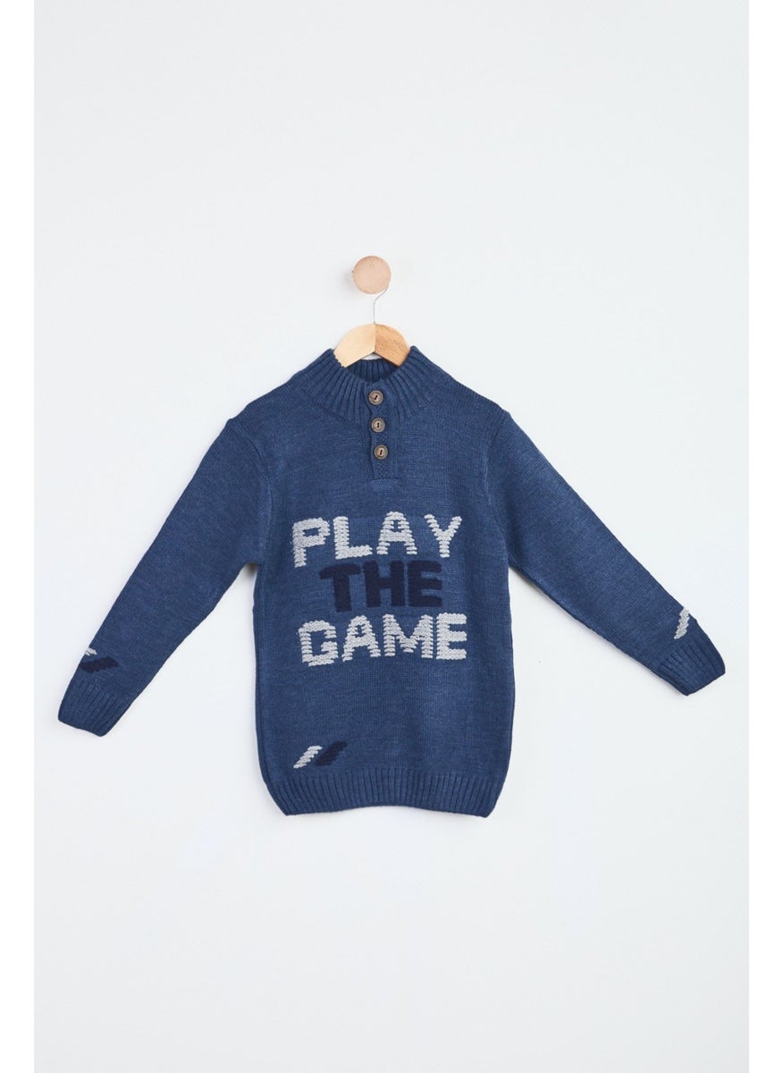 24123-INDIGO Children's Sweater