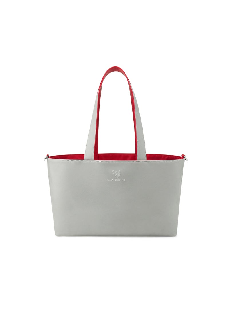 Palindrome Reversible Tote Bag Made From 15 Recycled Plastic Bottles (Red-Grey)