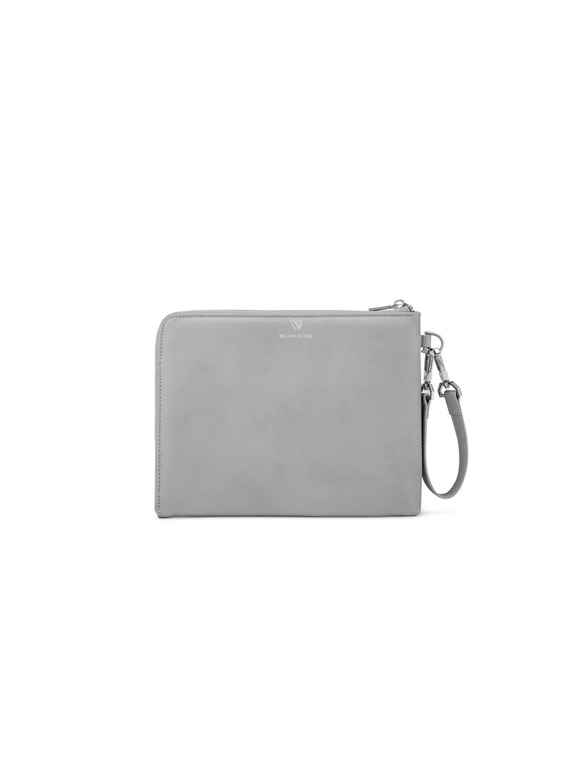 Demi Large Pouch in Grey Made From 10 Recycled Plastic Bottles