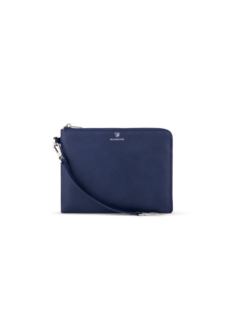 Demi Large Pouch in Blue Made From 10 Recycled Plastic Bottles