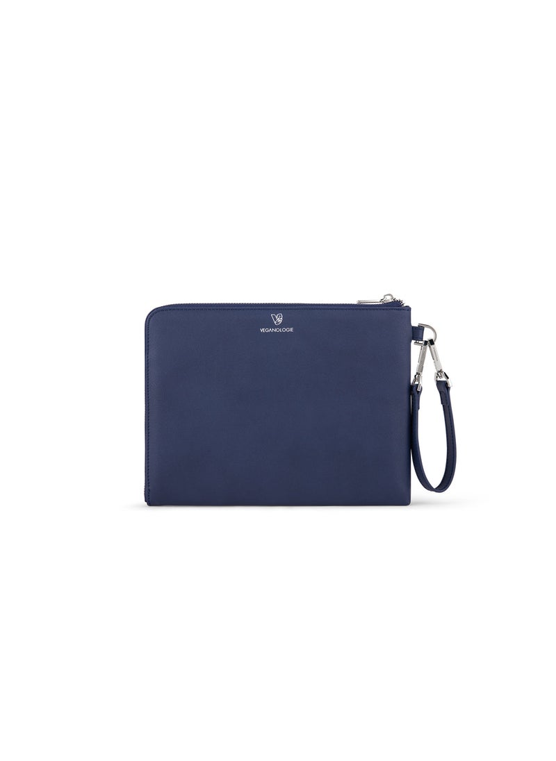 Demi Large Pouch in Blue Made From 10 Recycled Plastic Bottles