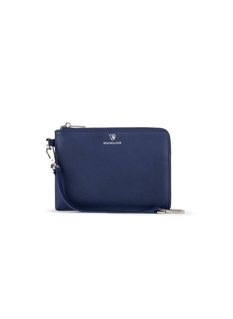 Demi Small Pouch in Blue Made From 7 Recycled Plastic Bottles