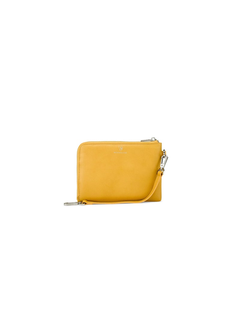 Demi Small Pouch in Yellow Made From 7 Recycled Plastic Bottles