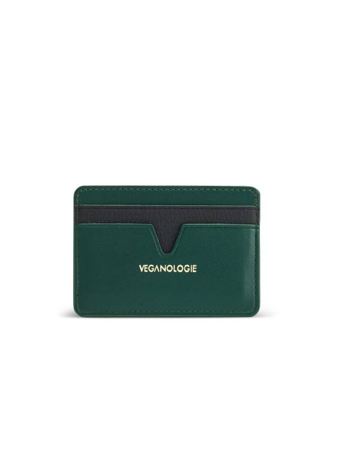 Cider Apple Leather Card Holder in Green Made From 4 Apples