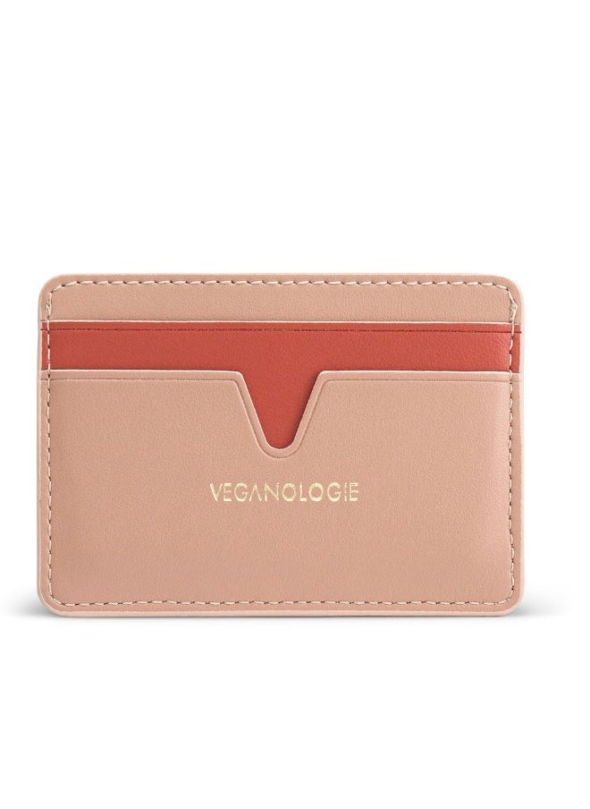 Cider Apple Leather Card Holder in Pink Made From 4 Apples