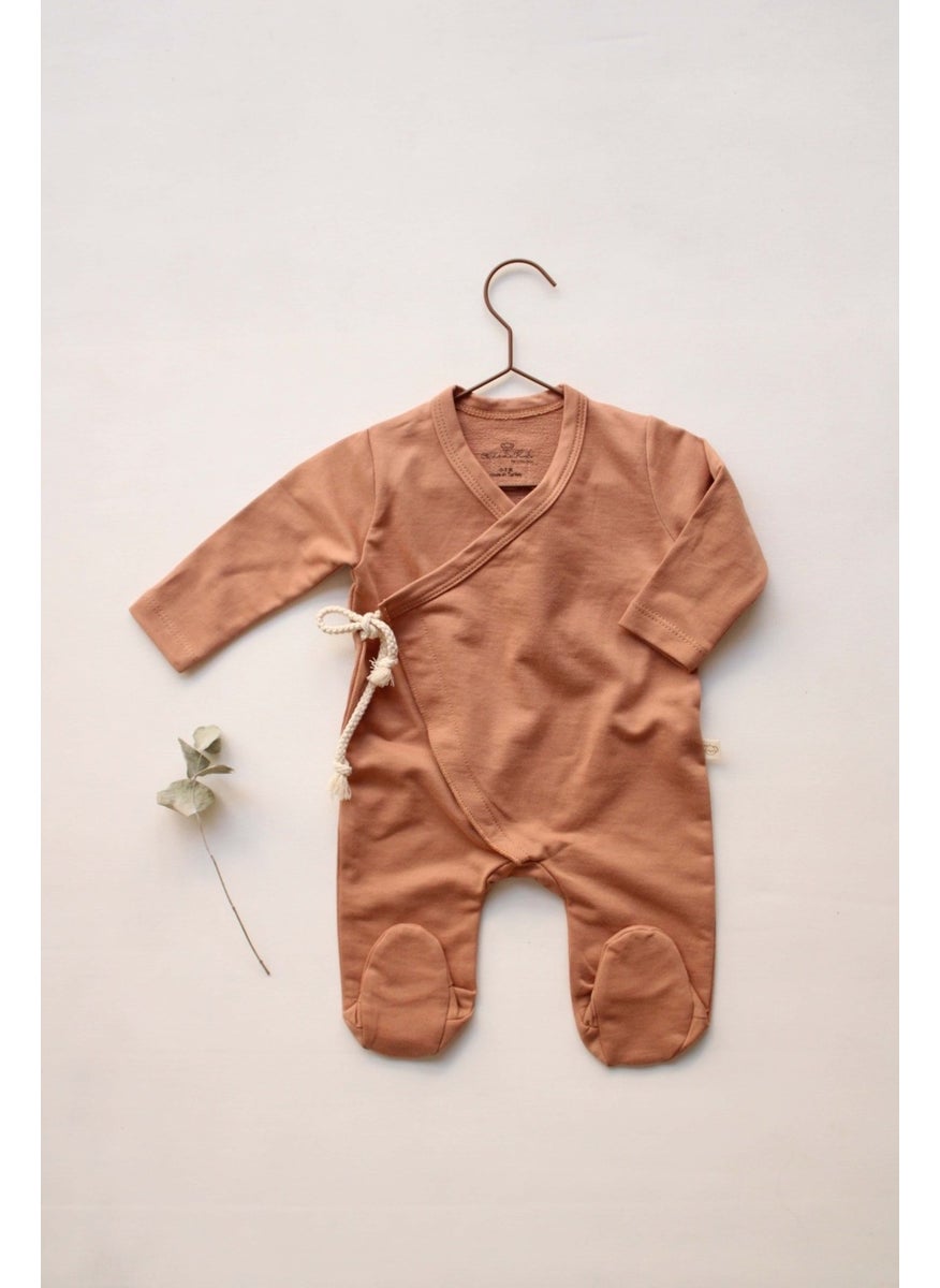 Tan Baby Booties Overalls