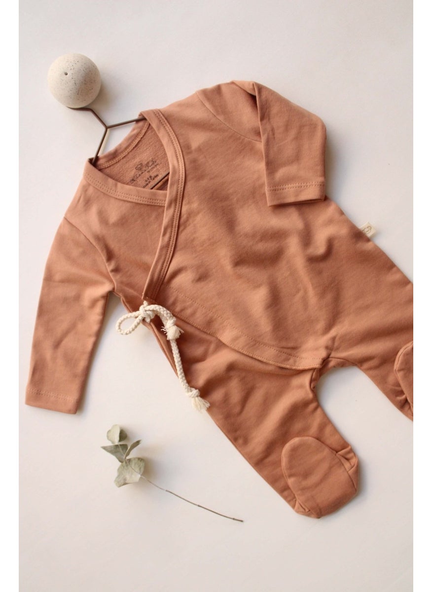 Tan Baby Booties Overalls