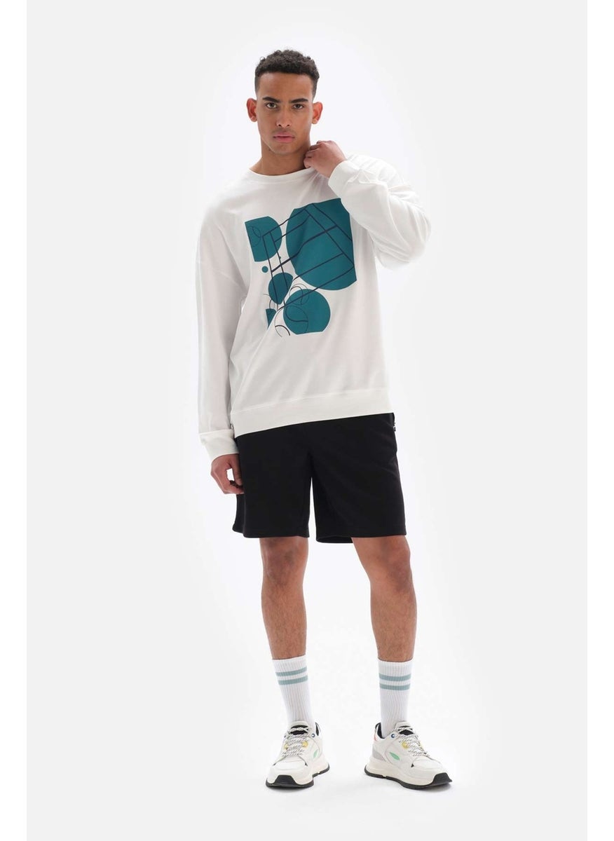 White Men's Tennis Printed Sweatshirt