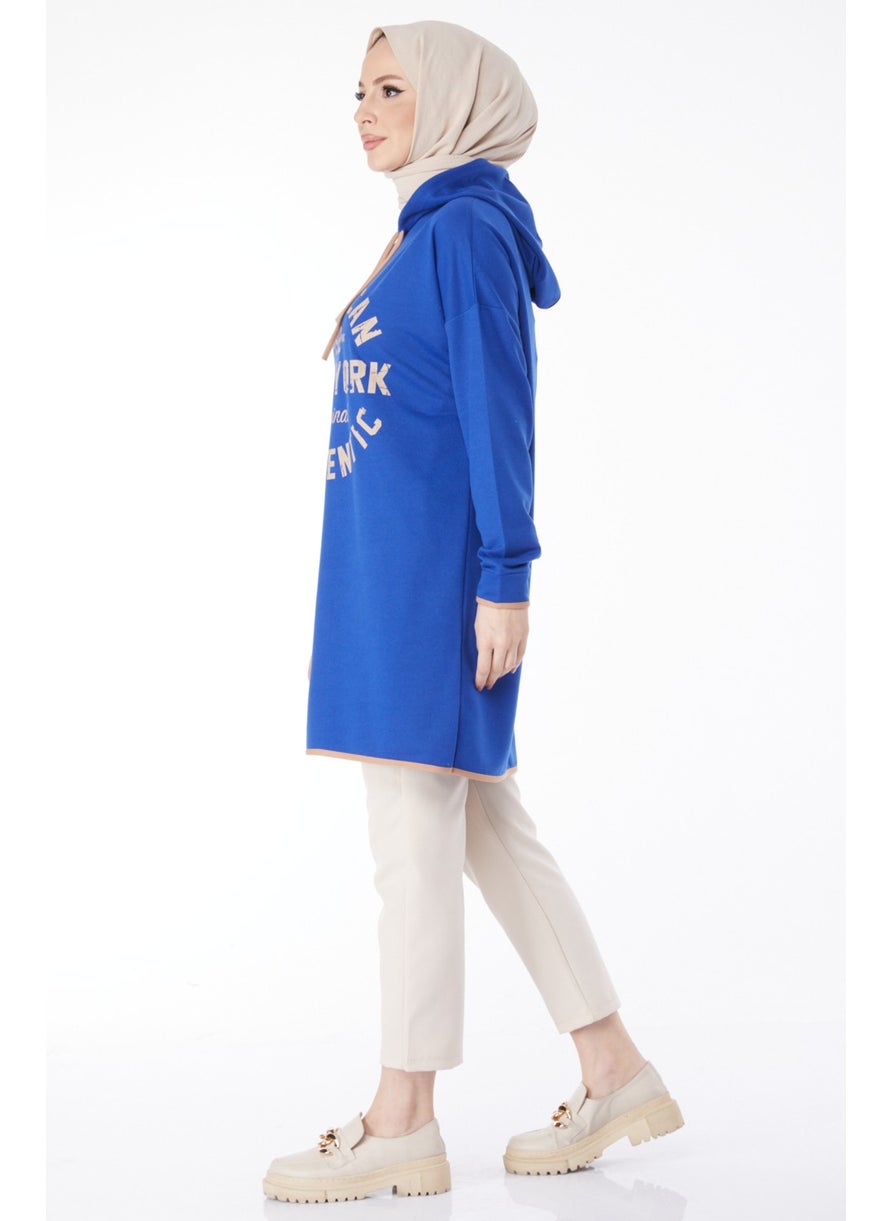 13130-SAKS Front Printed Sweatshirt