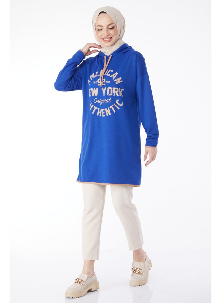 13130-SAKS Front Printed Sweatshirt