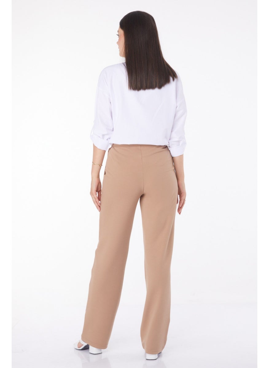 Plain Medium Women's Mink Velcro Trousers - 25657