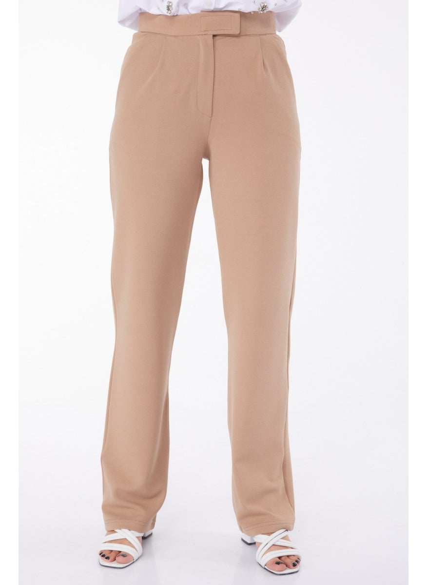 Plain Medium Women's Mink Velcro Trousers - 25657